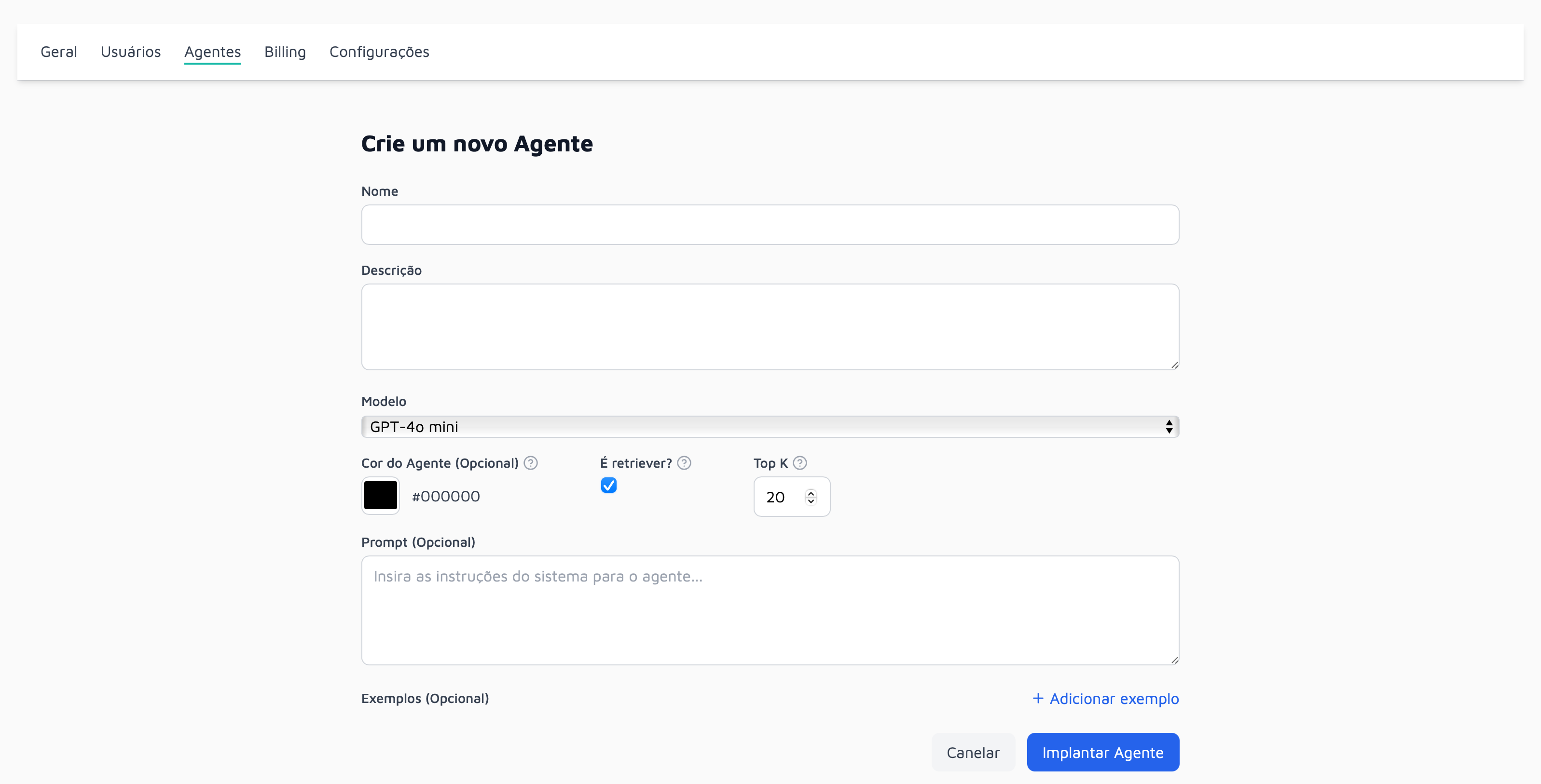 Demonstração de assistente de IA